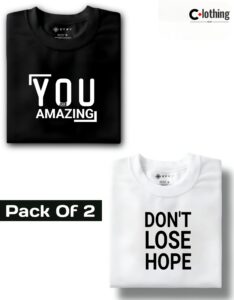 You are amazing : Black & Don’t lose hope : White Combo Pack